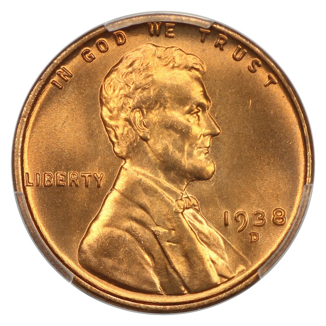 1938-D Wheat Reverse Lincoln Cent MS67RD - 3