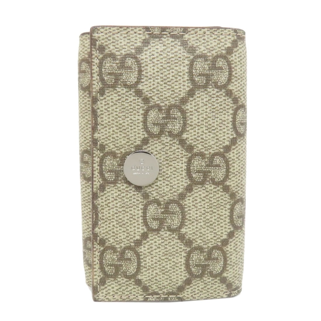 Gucci GG Supreme Key Holder (PVC): Gucci GG Supreme Key Holder (PVC) Elevate your daily essentials with the iconic Gucci GG Supreme Key Holder, crafted from high-quality PVC and boasting a timeless brown hue reminiscent of classic