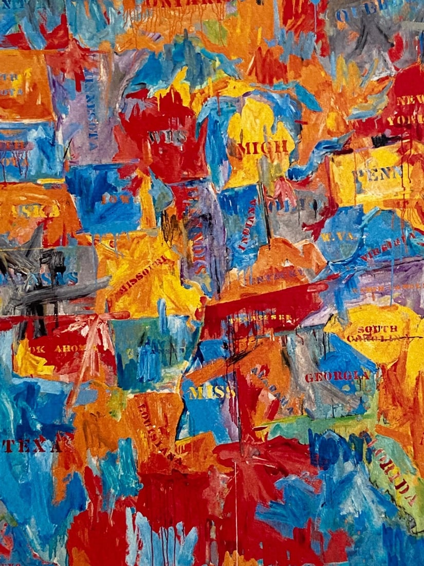 Jasper Johns ' Map Lithograph Numbered Op Published - 5