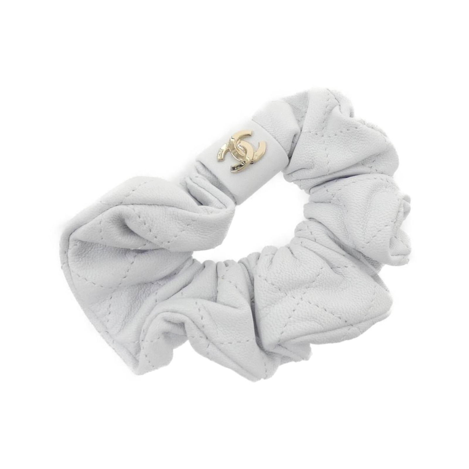 Leather Chanel Scrunchie