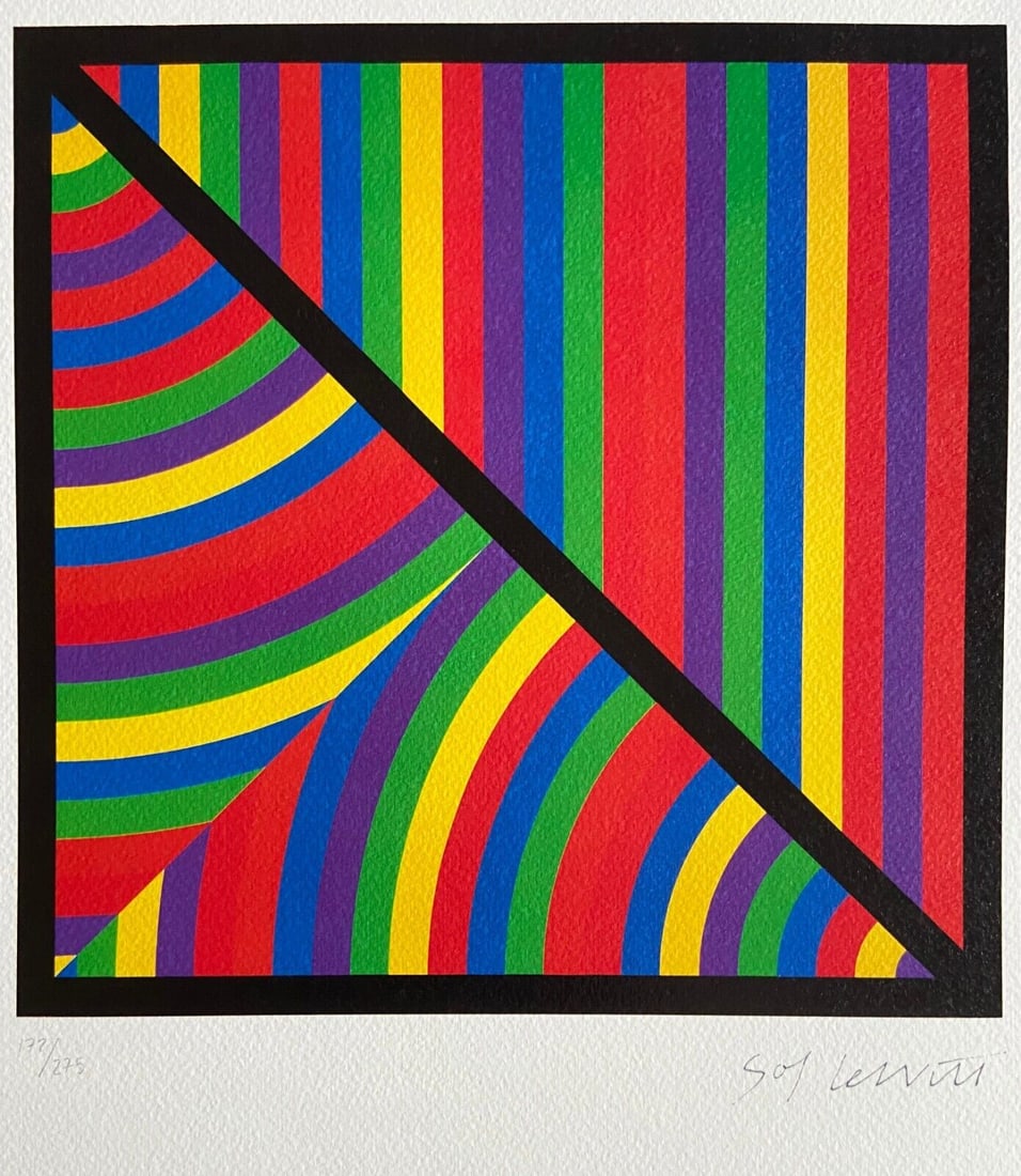 Numbered Sol Lewitt Lithograph Op - 2