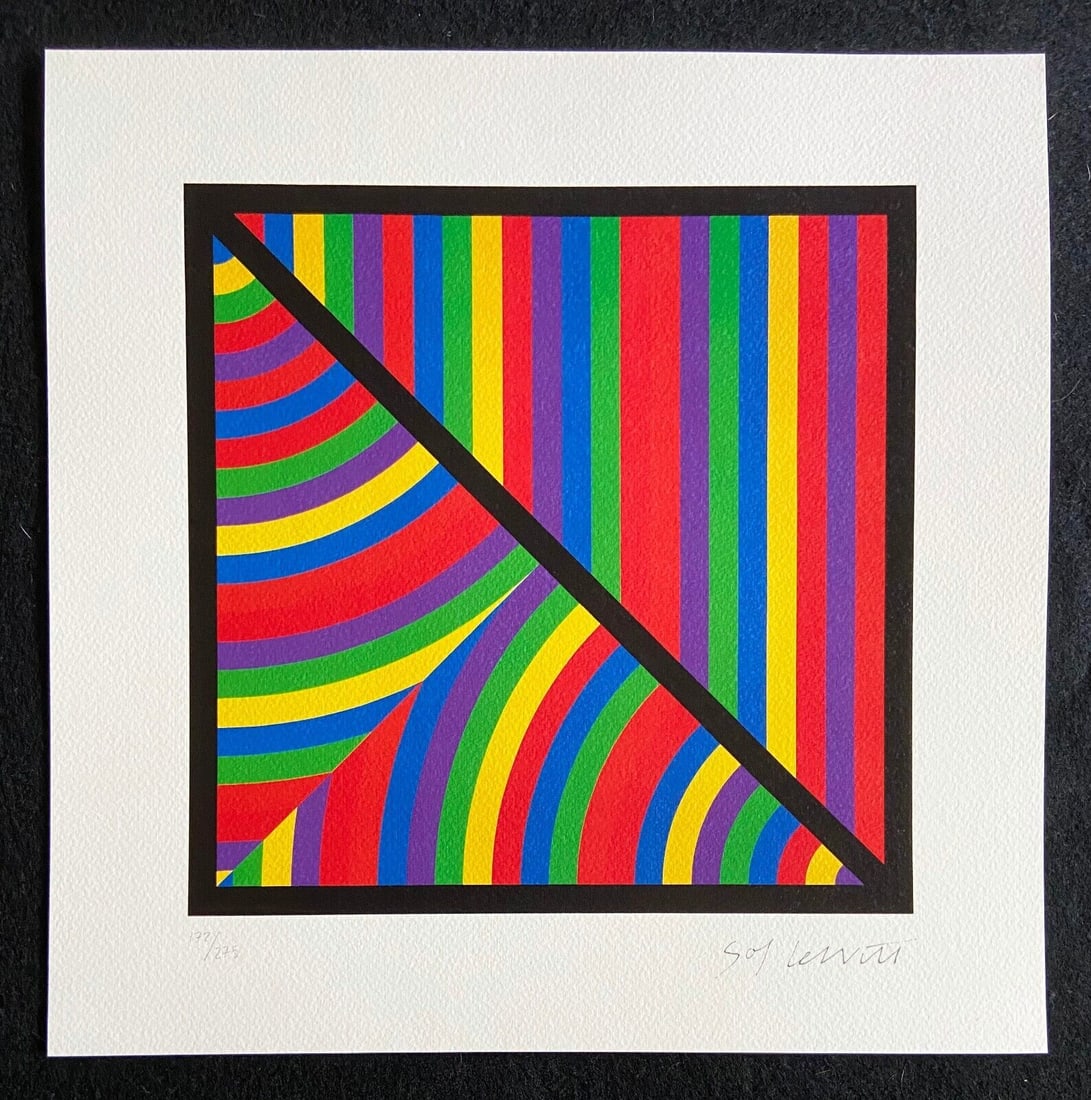 Numbered Sol Lewitt Lithograph Op - 3