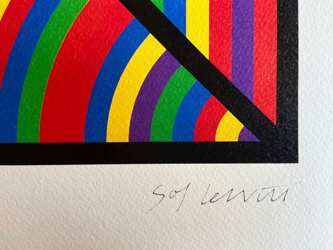 Numbered Sol Lewitt Lithograph Op - 5