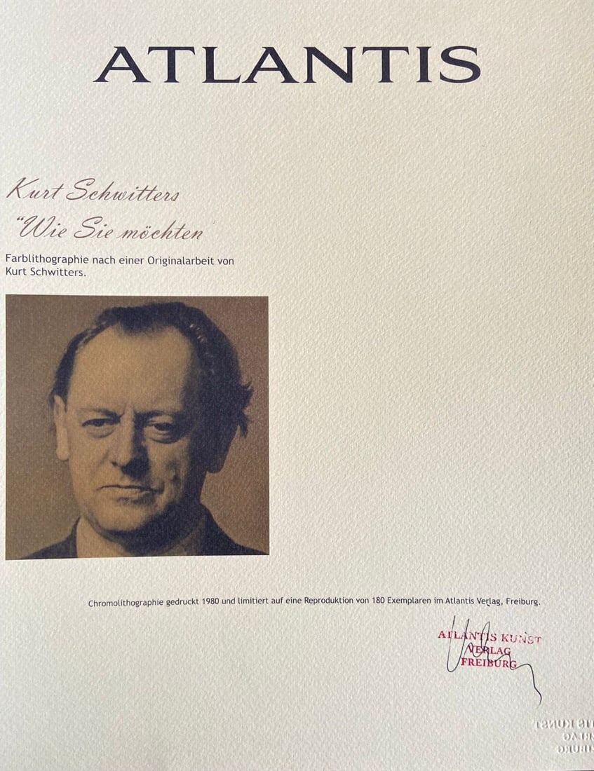 Lithograph Kurt Schwitters - 8