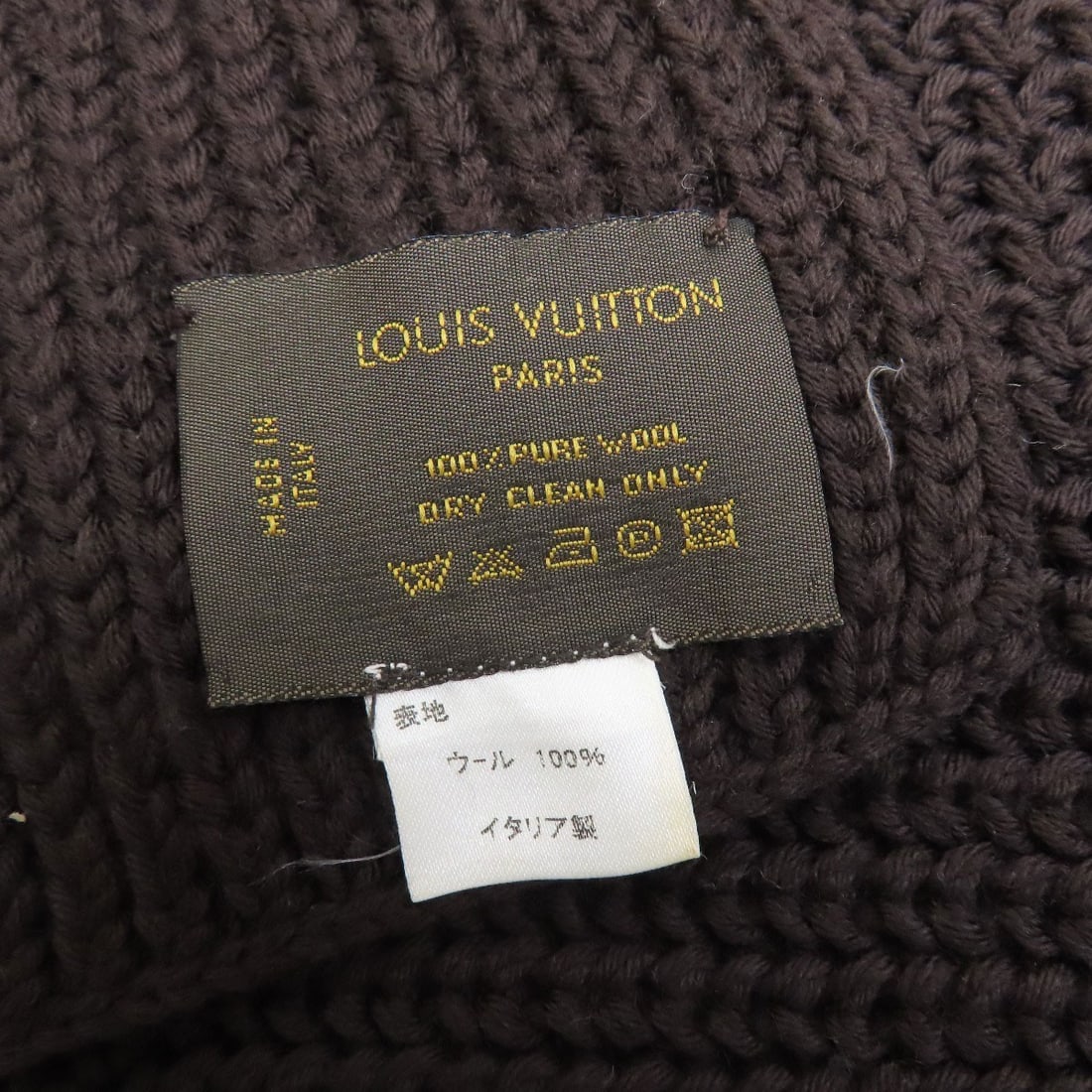 wool LOUIS VUITTON Logo Damierpattern Scarf - 4