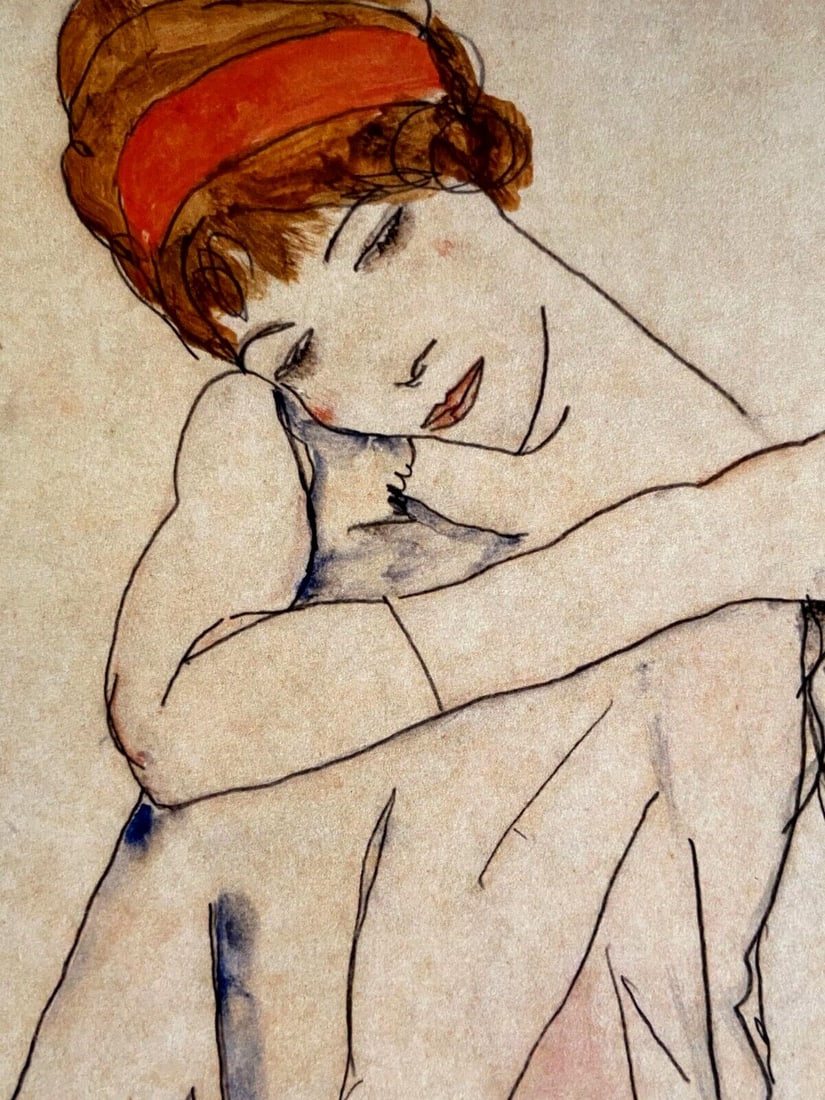 Numbered Egon Schiele Lithograph Op - 5