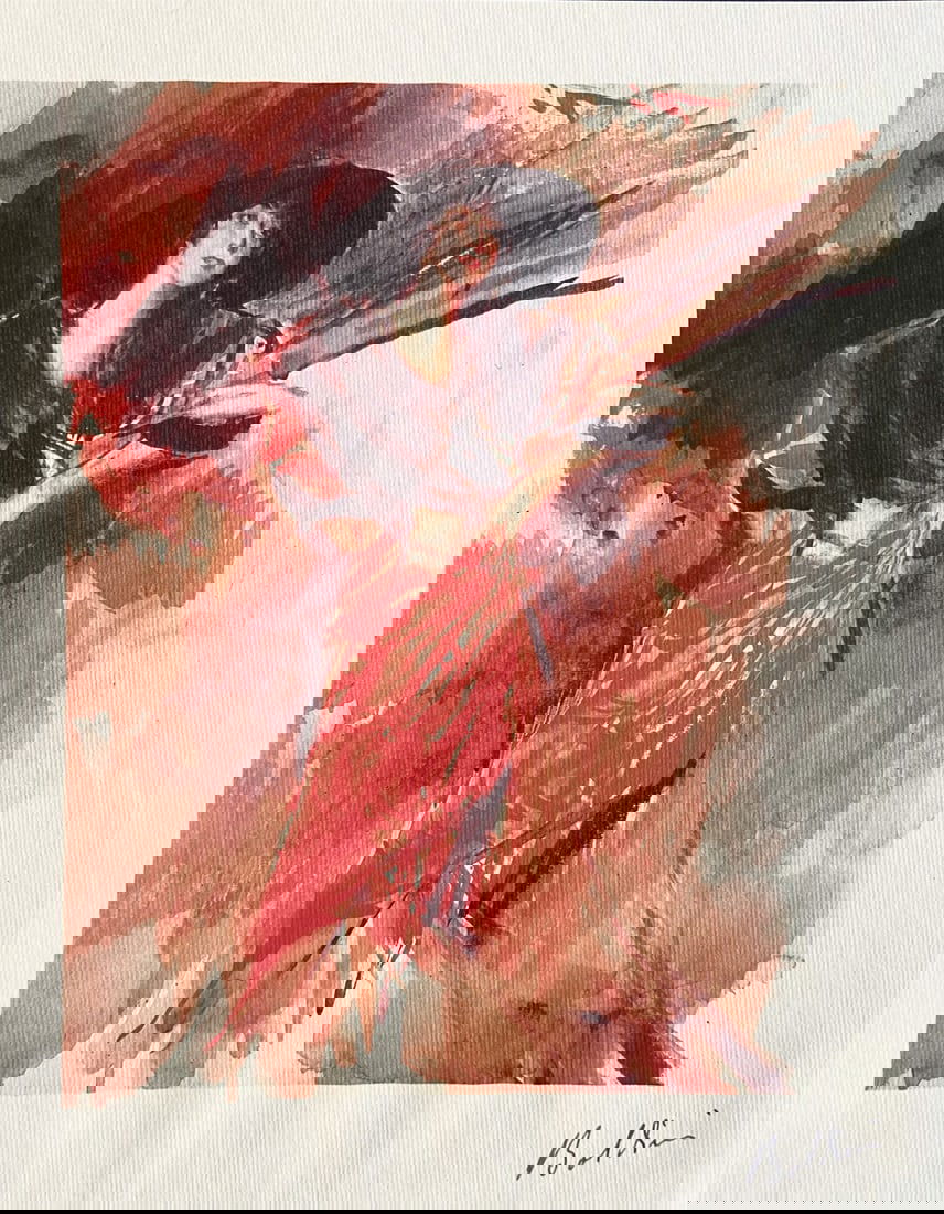 Limited Giovanni Boldini Lithograph 1963: Limited Giovanni Boldini Lithograph 1963 A stunning example of Italian modernism, this 1963 lithograph by renowned artist Giovanni Boldini showcases the elegance and sophistication of its subject in