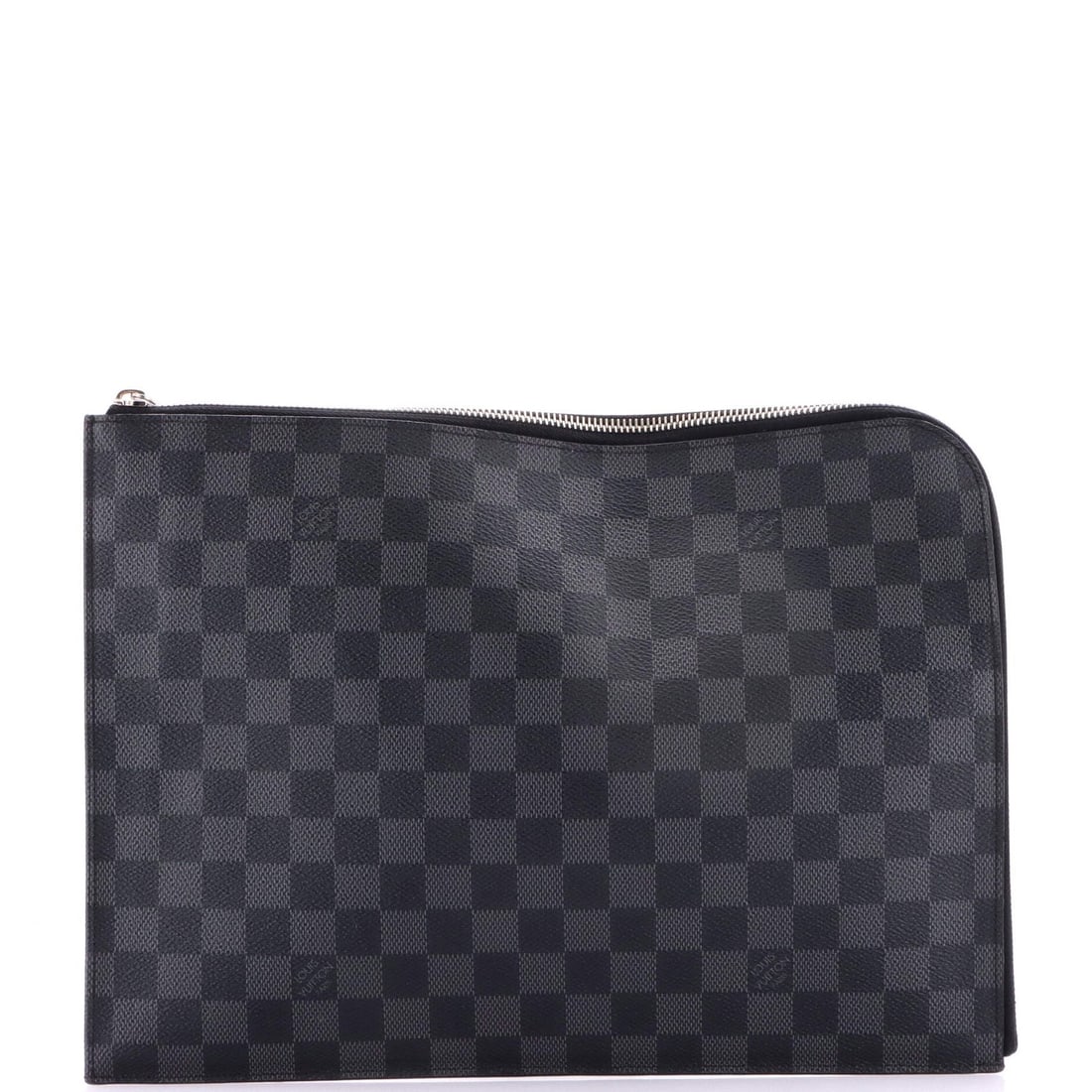 Louis Vuitton Damier Graphite GM Pochette Jour with Zip: Louis Vuitton Damier Graphite GM Pochette Jour with Zip The Louis Vuitton Damier Graphite GM Pochette Jour with Zip is a timeless and stylish clutch that exudes luxury. With its iconic Damier Graphite
