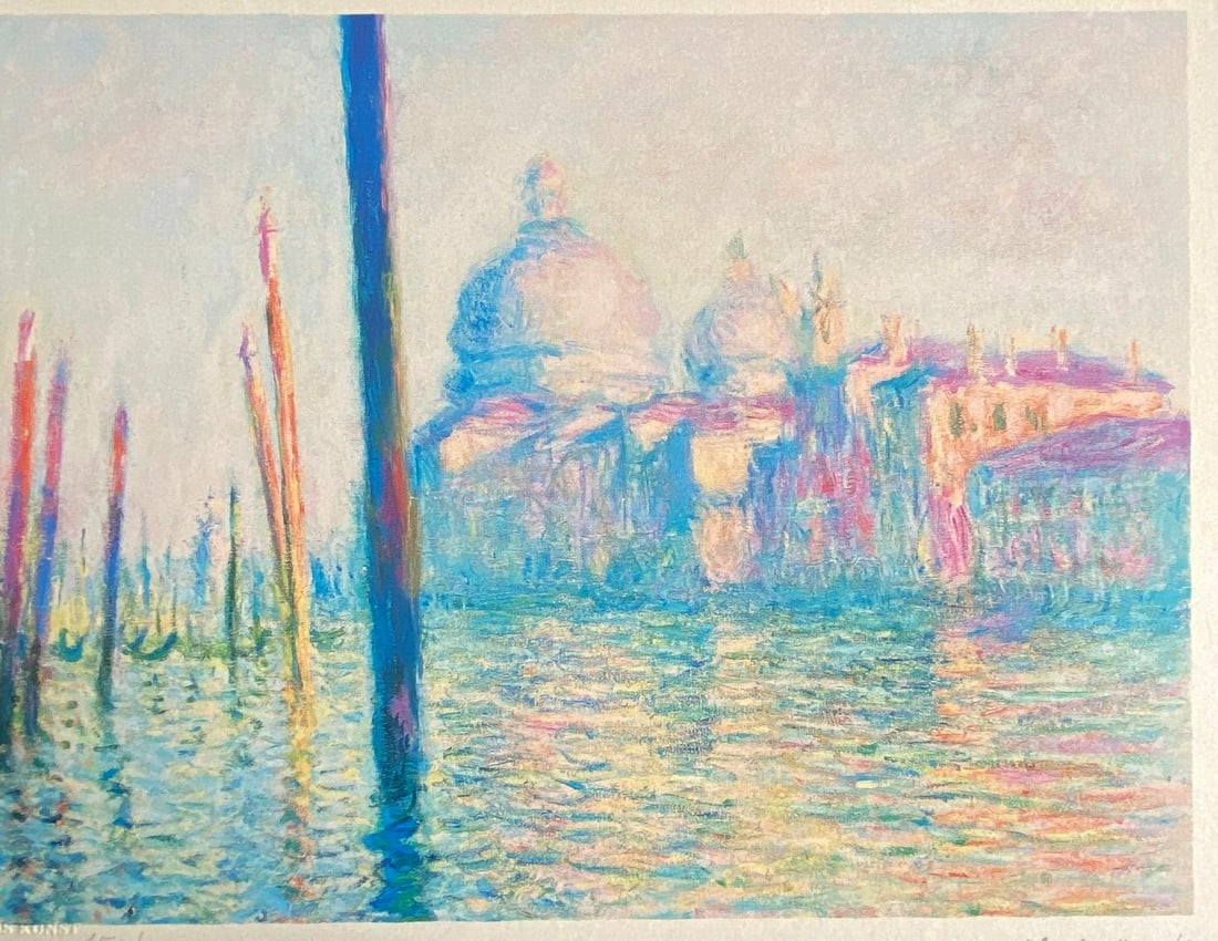 Numbered Claude Monet Lithograph: Numbered Claude Monet Lithograph Own a piece of art history with this rare and authentic Claude Monet lithograph, printed in 1978 by Atlantis Verlag in Freiburg. Measuring 31 x 40 cm, the vibrant chro
