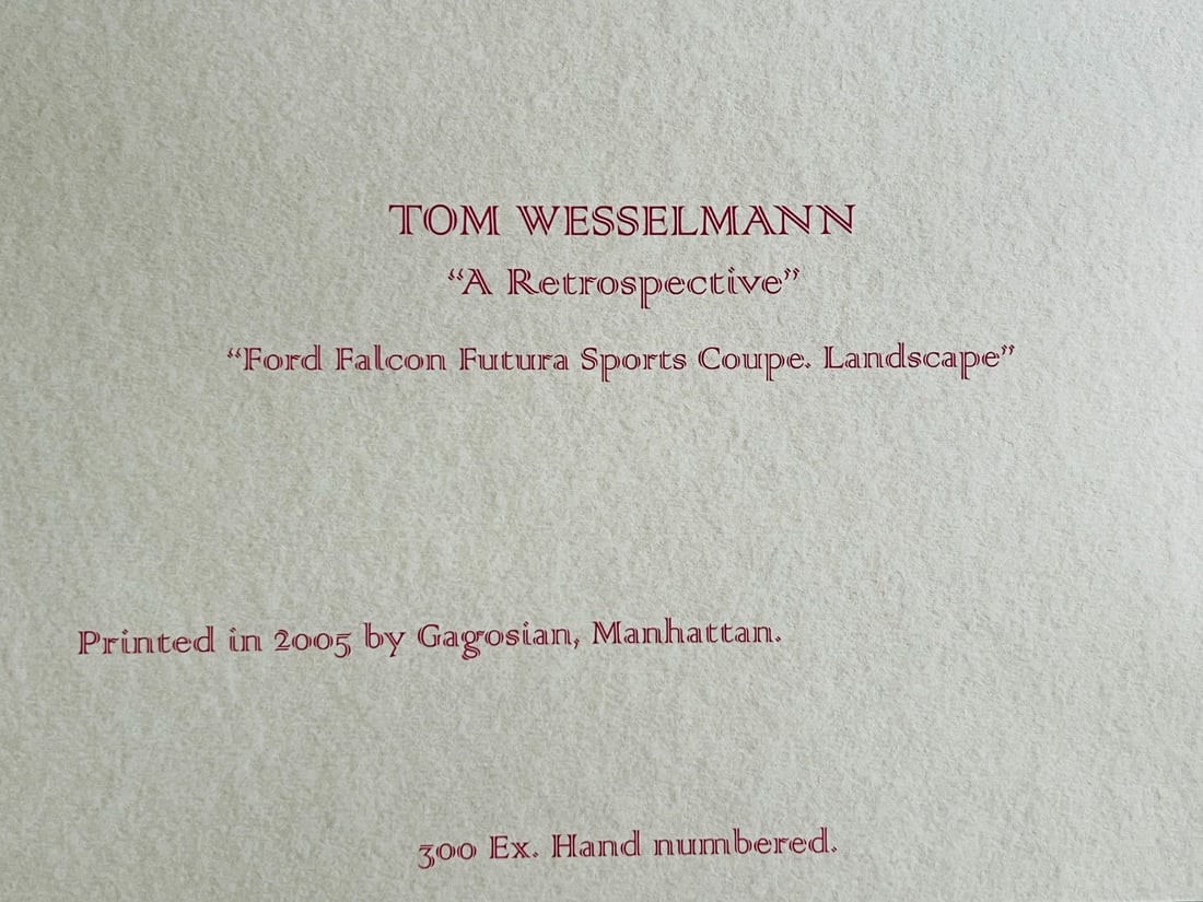 2 Tom Wesselmann Lithograph Handmade Op Numbered - 7