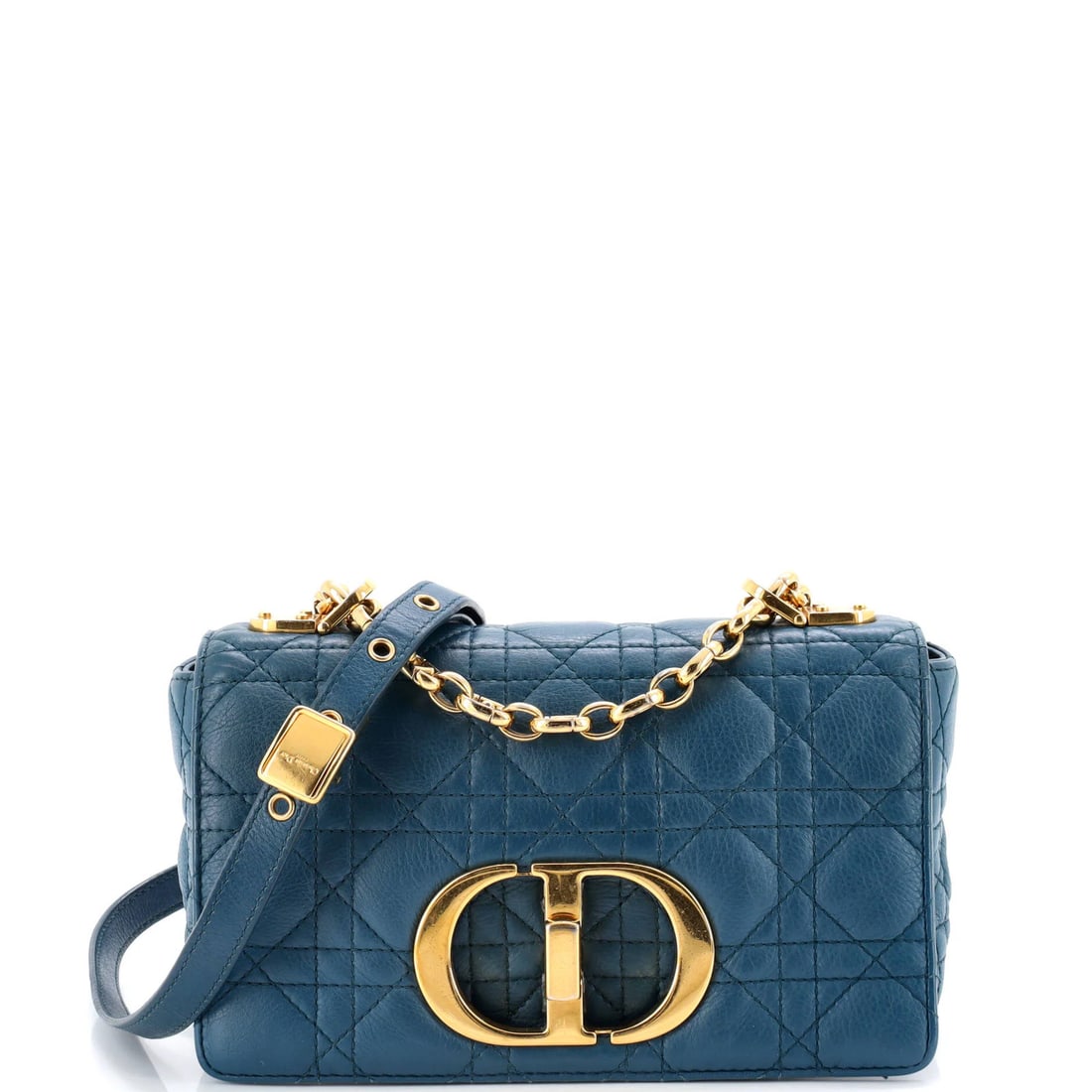 Christian Dior Caro Bag - Cannage Quilt Calfskin Small: Christian Dior Caro Bag - Cannage Quilt Calfskin Small The Christian Dior Caro Bag is a timeless piece of luxury, boasting a stunning Cannage Quilt Calfskin exterior in rich blue hues that exude