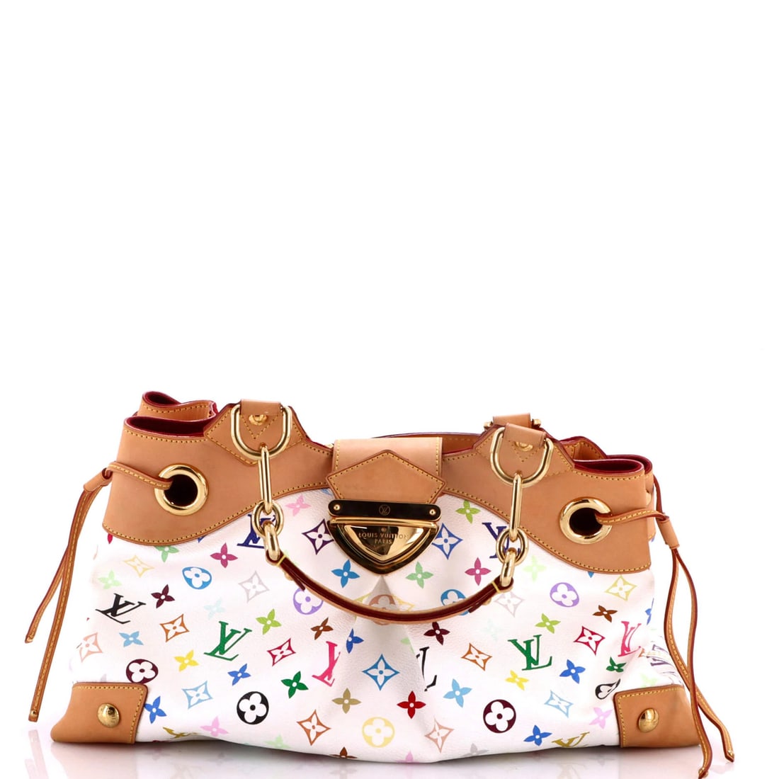 Louis Vuitton Monogram Multicolor Ursula Handbag: Louis Vuitton Monogram Multicolor Ursula Handbag A vibrant and eclectic Louis Vuitton Ursula handbag, boasting the iconic monogram multicolor pattern in a unique canvas-coated exterior. With its