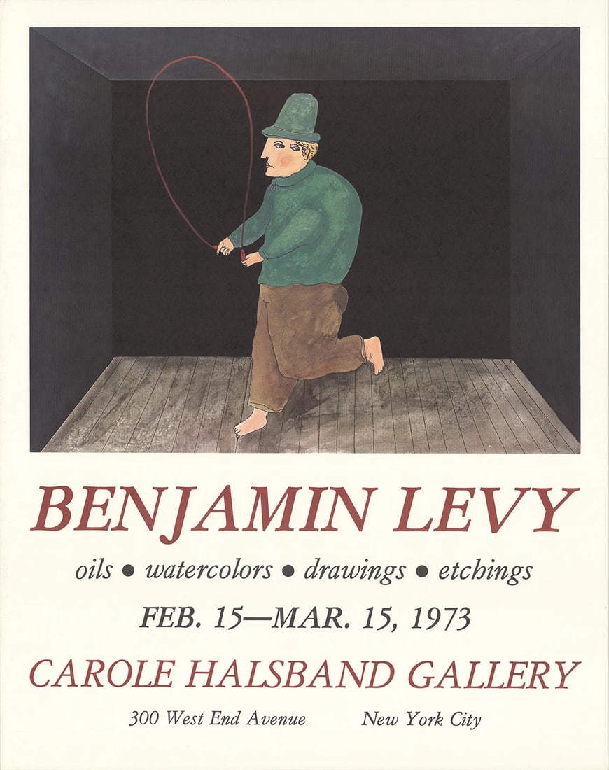 Levy Carole Hasband Gallery 1973 Vintage Poster - 27.75" x 22" Brown (1 of 1)