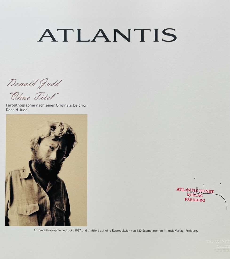 Numbered Donald Judd Lithograph - 10