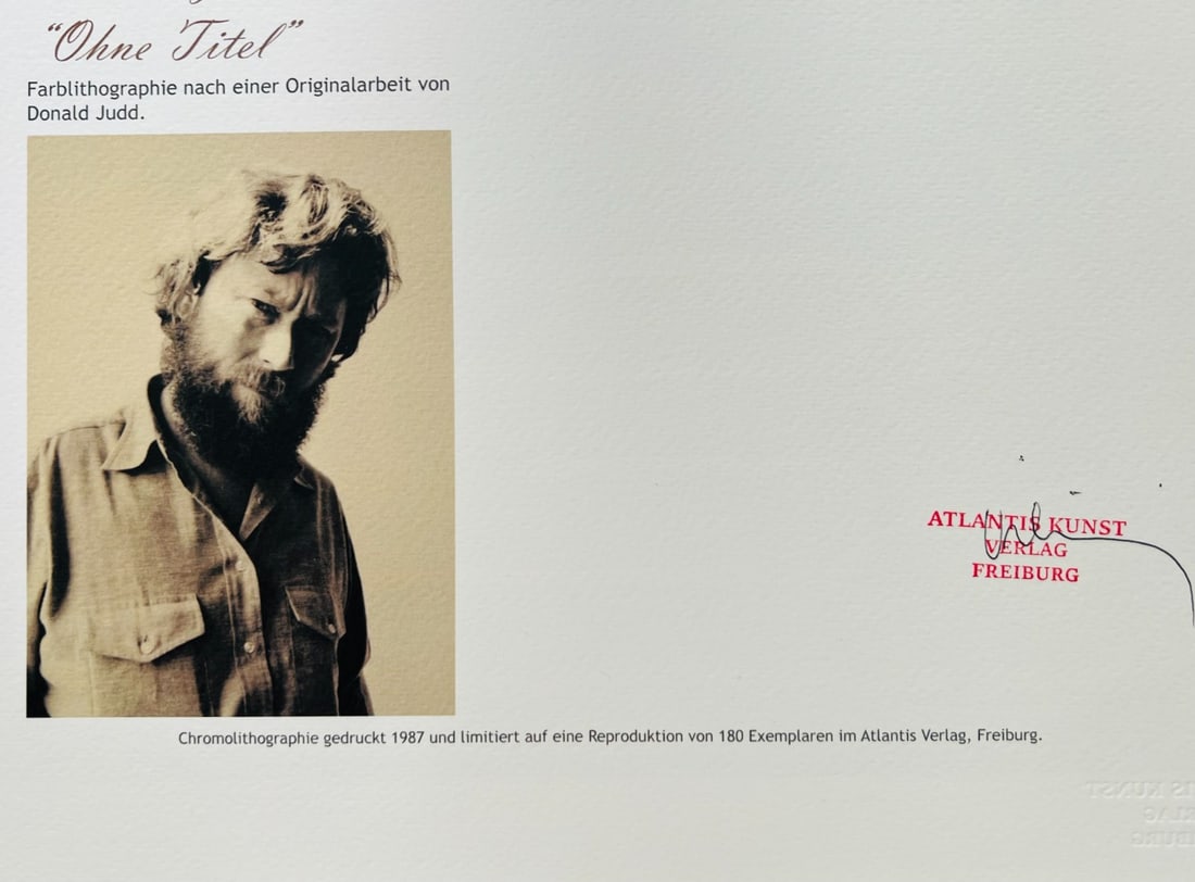 Numbered Donald Judd Lithograph - 12