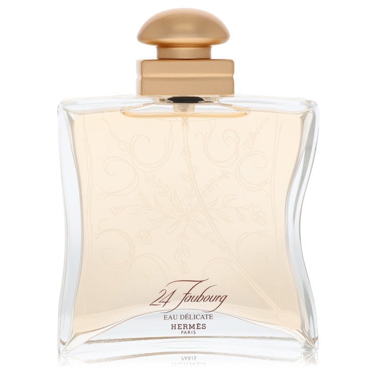 Hermes Eau de Toilette Spray - 24 Faubourg Eau Delicate Perfume Tester: Hermes Eau de Toilette Spray - 24 Faubourg Eau Delicate Perfume Tester Experience the elegance of 24 Faubourg, a delicate yet sophisticated fragrance from Hermes, in a convenient 3.3 oz tester size.