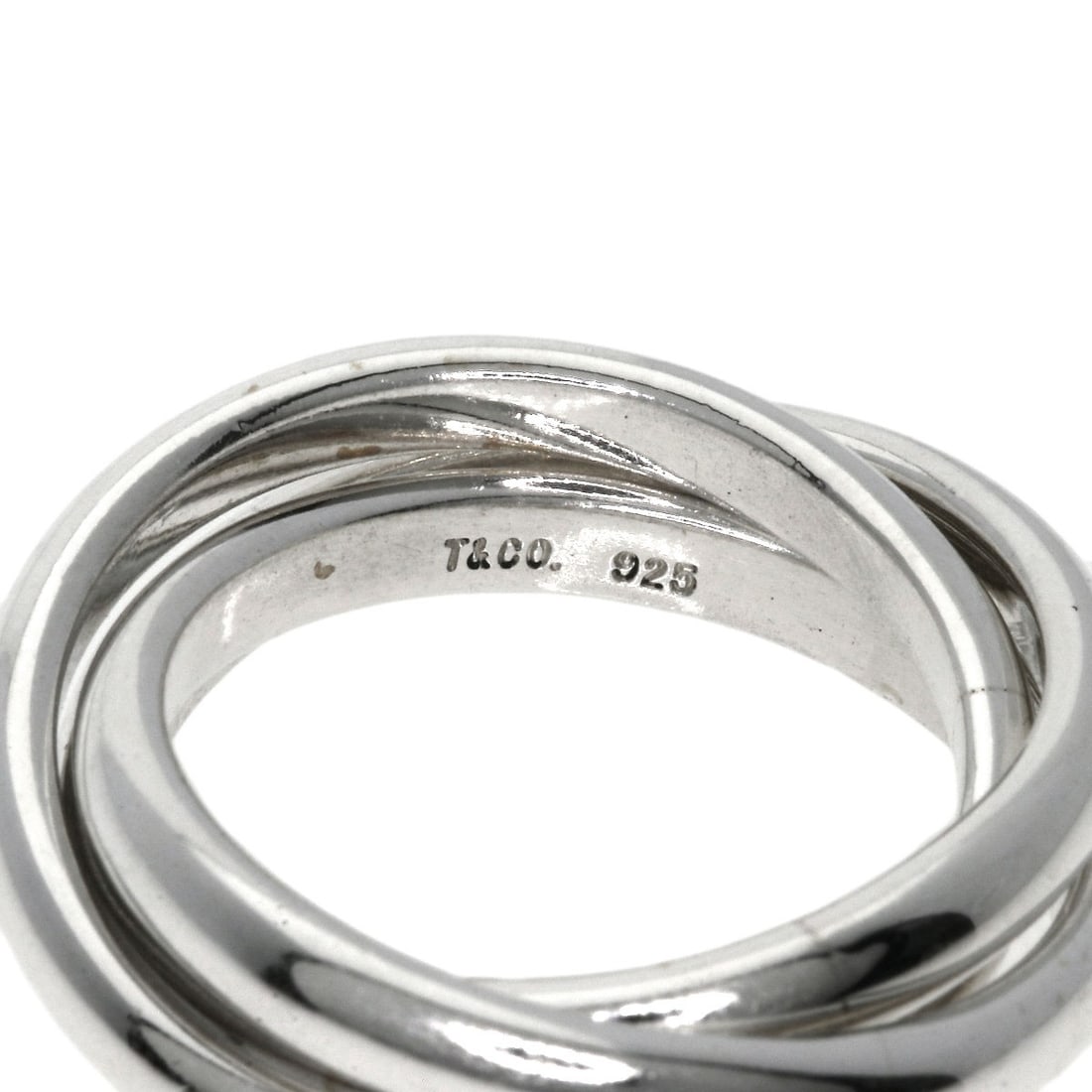 Silver TIFFANY&Co. Trinity 3 stations Ring - 5