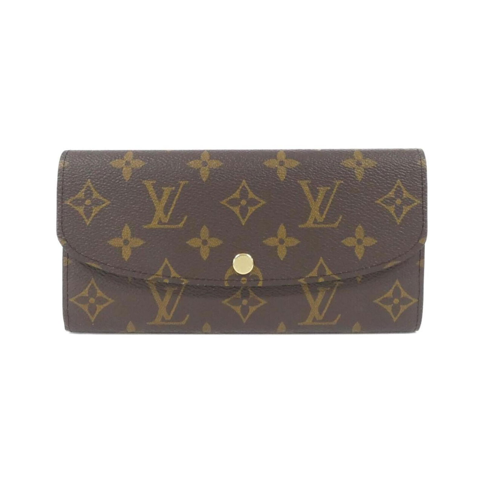 Louis Vuitton Tri-Fold Coated Canvas Long Wallet: Louis Vuitton Tri-Fold Coated Canvas Long Wallet A stylish and practical accessory for any woman, this Louis Vuitton tri-fold coated canvas long wallet boasts the iconic brand's signature monogram pat