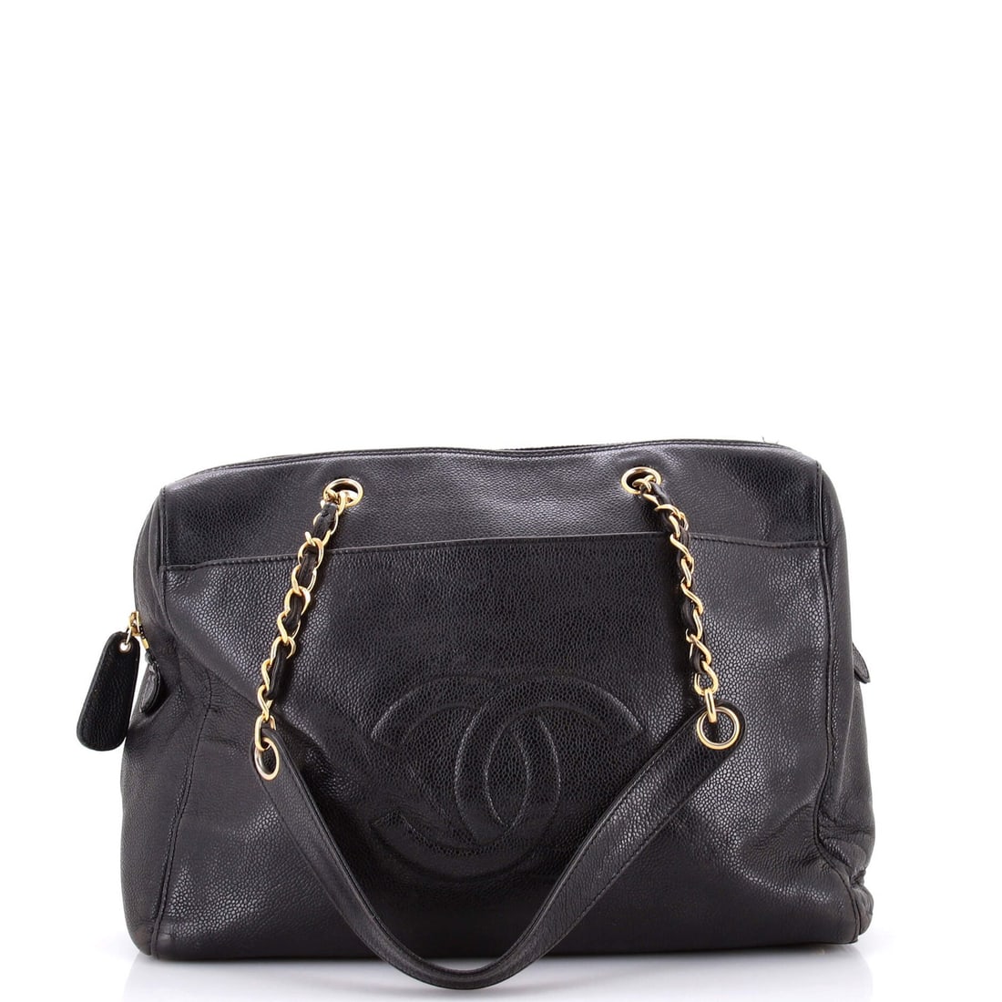 Chanel Caviar Medium Timeless Zip Tote: Chanel Caviar Medium Timeless Zip Tote The Chanel Caviar Medium Timeless Zip Tote is a quintessential classic, boasting sleek black leather exterior and gold hardware that exudes timeless sophisticati