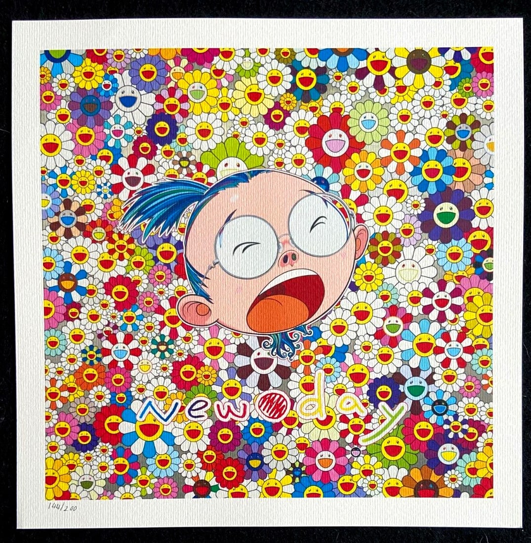 Published Takashi Murakami Lithograph Mori Art Museum Numbered: Published Takashi Murakami Lithograph Mori Art Museum Numbered Own a rare and unique piece of art history with this limited edition lithograph by renowned artist Takashi Murakami, printed in 2015 by