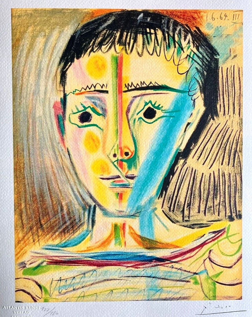 A Pablo Picasso Lithograph 'Boy' Numbered - 2