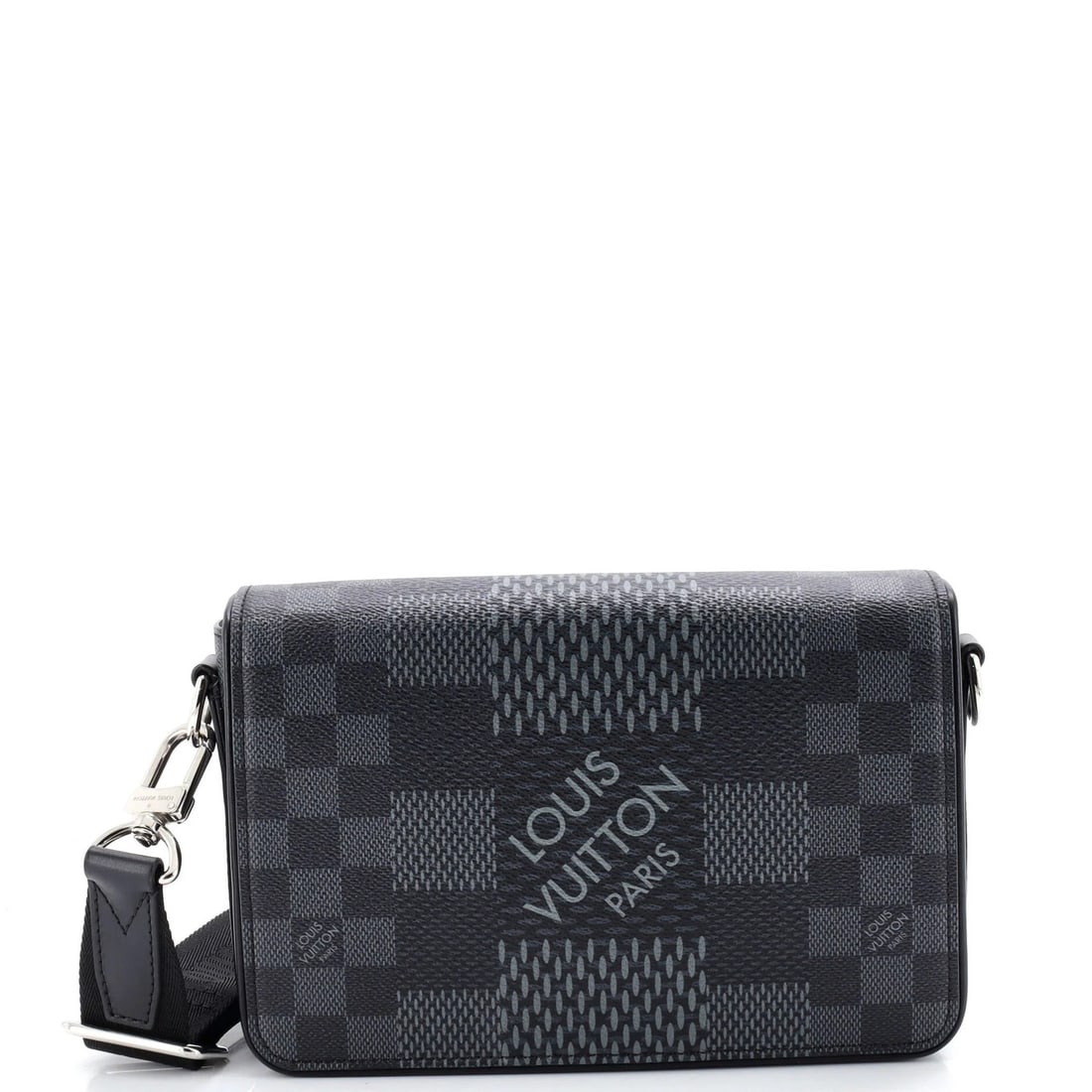 Louis Vuitton Studio Messenger Bag - Limited Edition Damier Graphite 3D: Louis Vuitton Studio Messenger Bag - Limited Edition Damier Graphite 3D Experience the iconic style of Louis Vuitton with this Limited Edition Damier Graphite 3D Studio Messenger Bag, boasting sleek