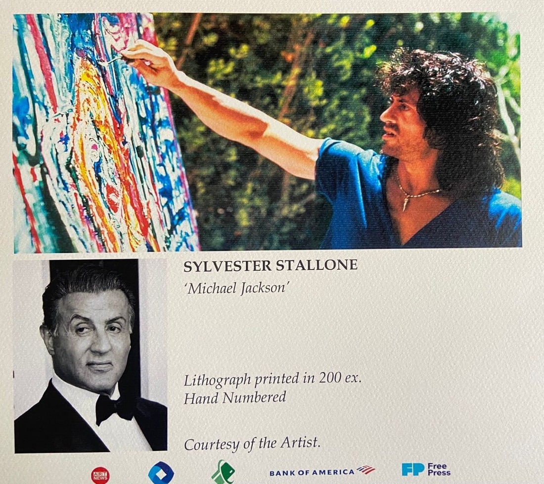 Sylvester Stallone Michael Jackson Lithograph - 7