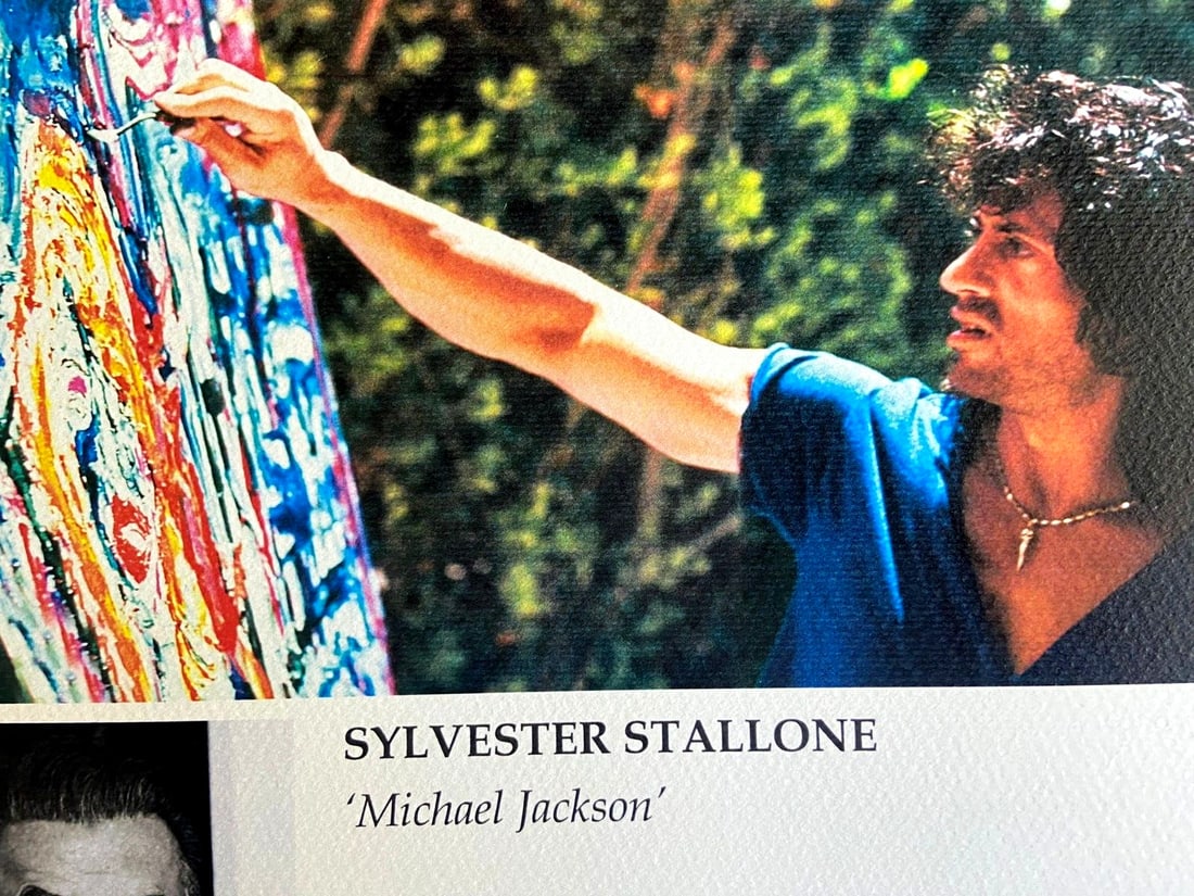 Sylvester Stallone Michael Jackson Lithograph - 8
