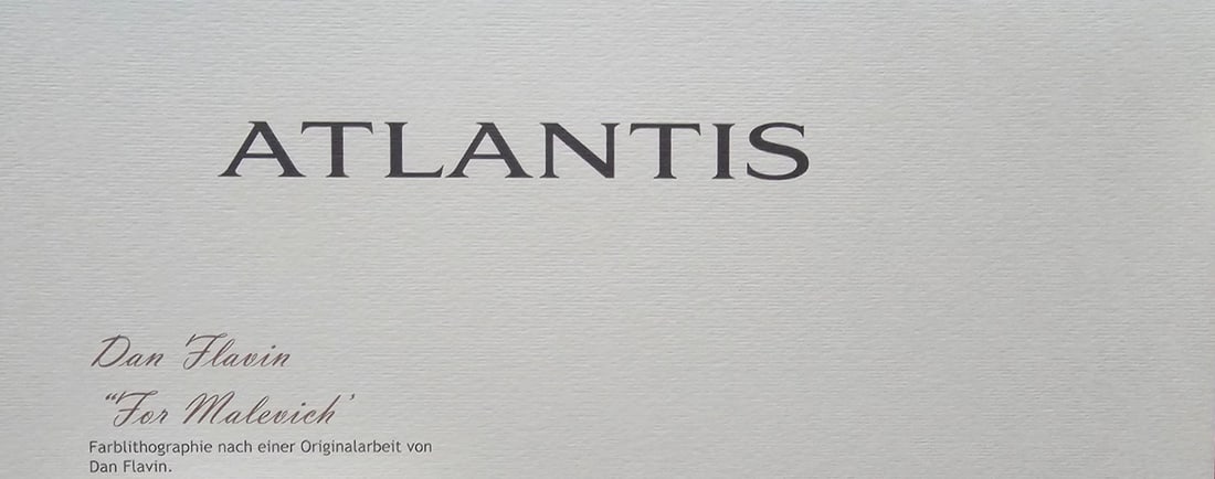 Stamp Dan Flavin Lithograph Op Numbered - 8