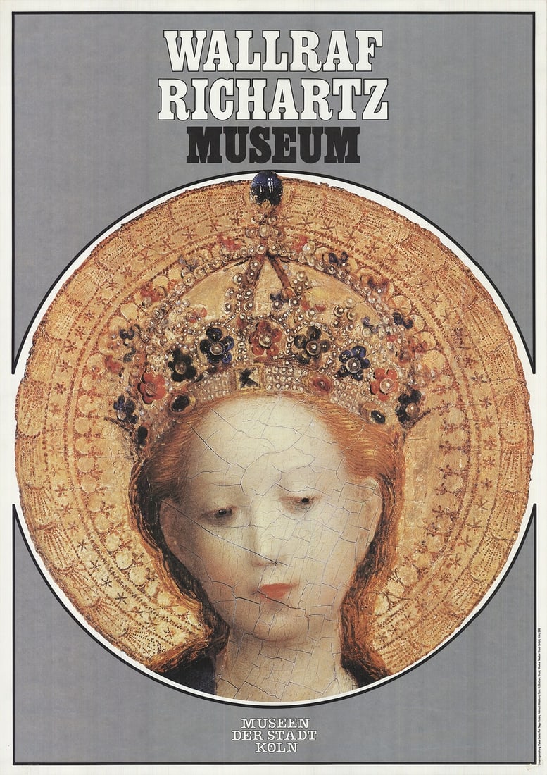 Renaissanc STEPHAN LOCHNER Wallraf Richartz Museum 33" x 23.5" Offset Lithograph: Renaissanc STEPHAN LOCHNER Wallraf Richartz Museum 33" x 23.5" Offset Lithograph A stunning offset lithograph by Stephan Lochner, the Wallraf Richartz Museum print showcases the artist's unique style