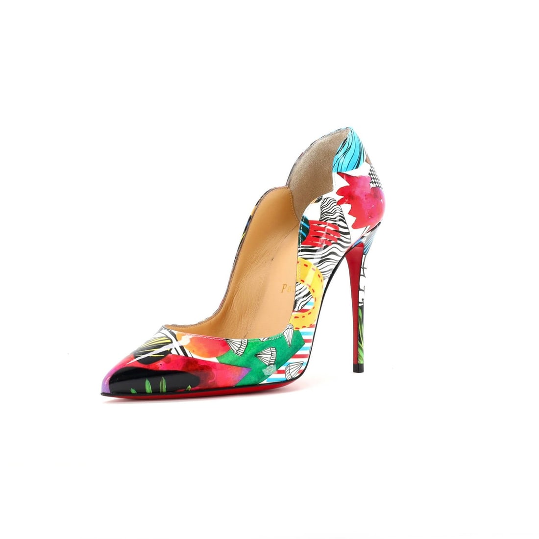 100 Christian Louboutin Women's Hot Chick Pumps Printed Patent: 100 Christian Louboutin Women's Hot Chick Pumps Printed Patent Elevate your shoe game with these stunning Christian Louboutin Women's Hot Chick Pumps, boasting bold print details on patent leather