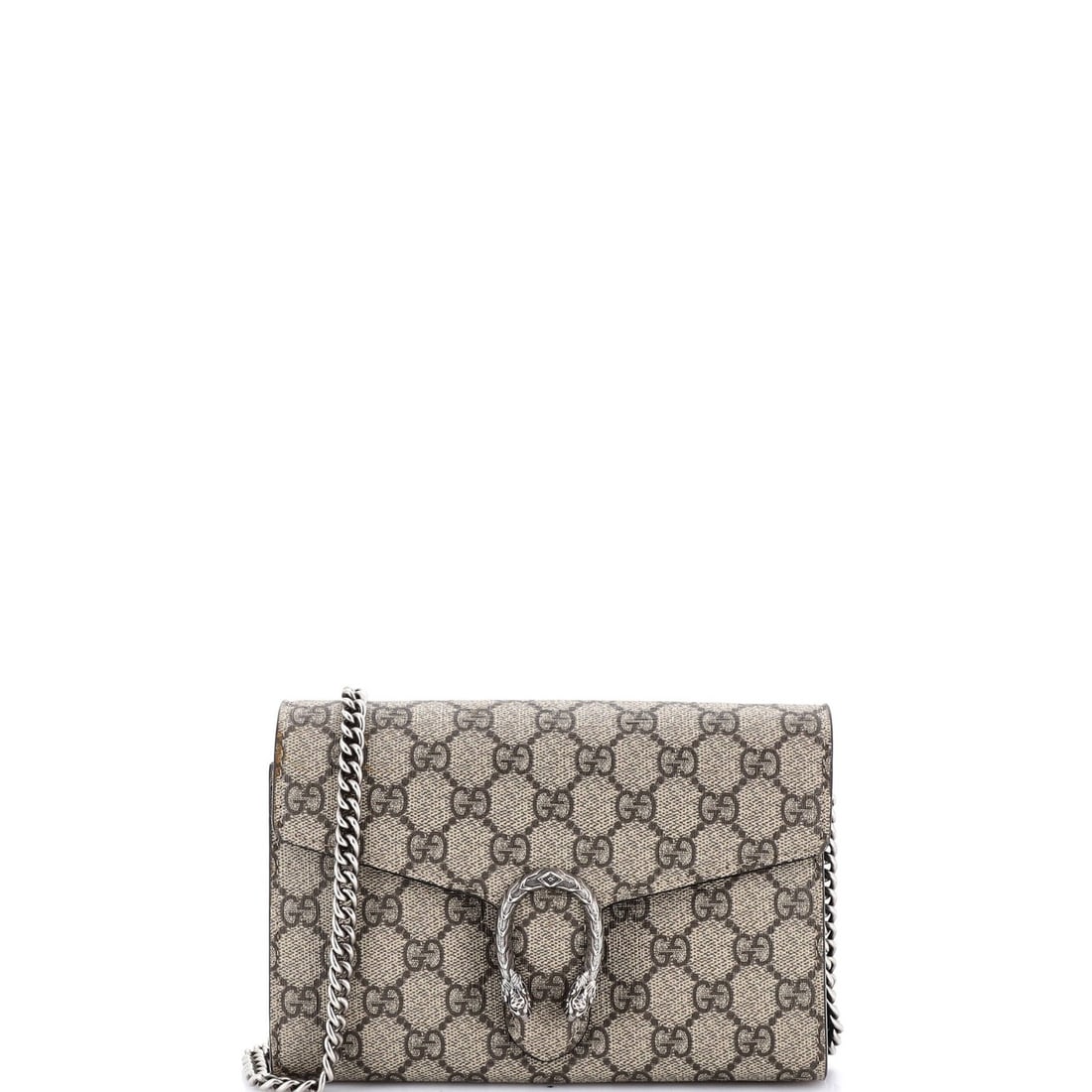 Gucci Dionysus Chain Wallet in Small GG Coated Canvas: Gucci Dionysus Chain Wallet in Small GG Coated Canvas The Gucci Dionysus Chain Wallet in Small GG Coated Canvas is a stylish and versatile accessory that combines sleek design with functional