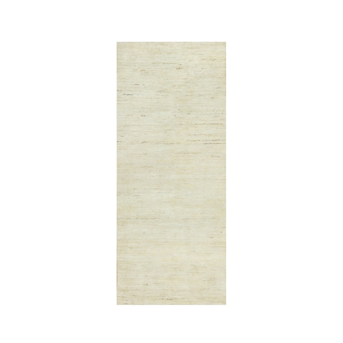 Rug 2'6"x6 White Soft Wool Denser Weave Hand Knotted Runner Oriental: Rug 2'6"x6 White Soft Wool Denser Weave Hand Knotted Runner Oriental Experience the timeless elegance of Indian craftsmanship with this exquisite hand-knotted wool runner, expertly woven in a dense an