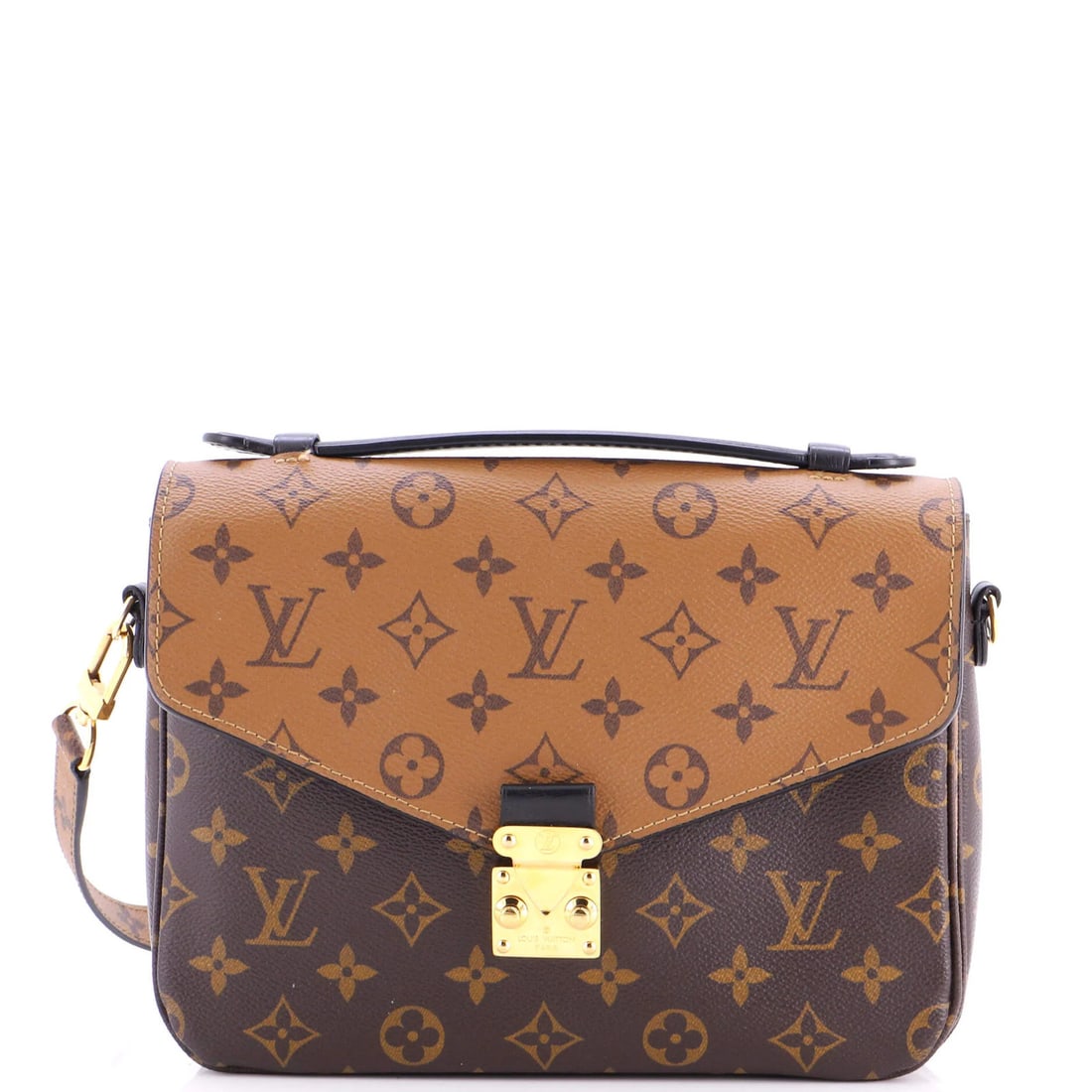 Louis Vuitton Pochette Metis in Reverse Monogram Canvas: Louis Vuitton Pochette Metis in Reverse Monogram Canvas The Louis Vuitton Pochette Metis in Reverse Monogram Canvas is a timeless, cross-body bag that exudes effortless chic. With its classic design