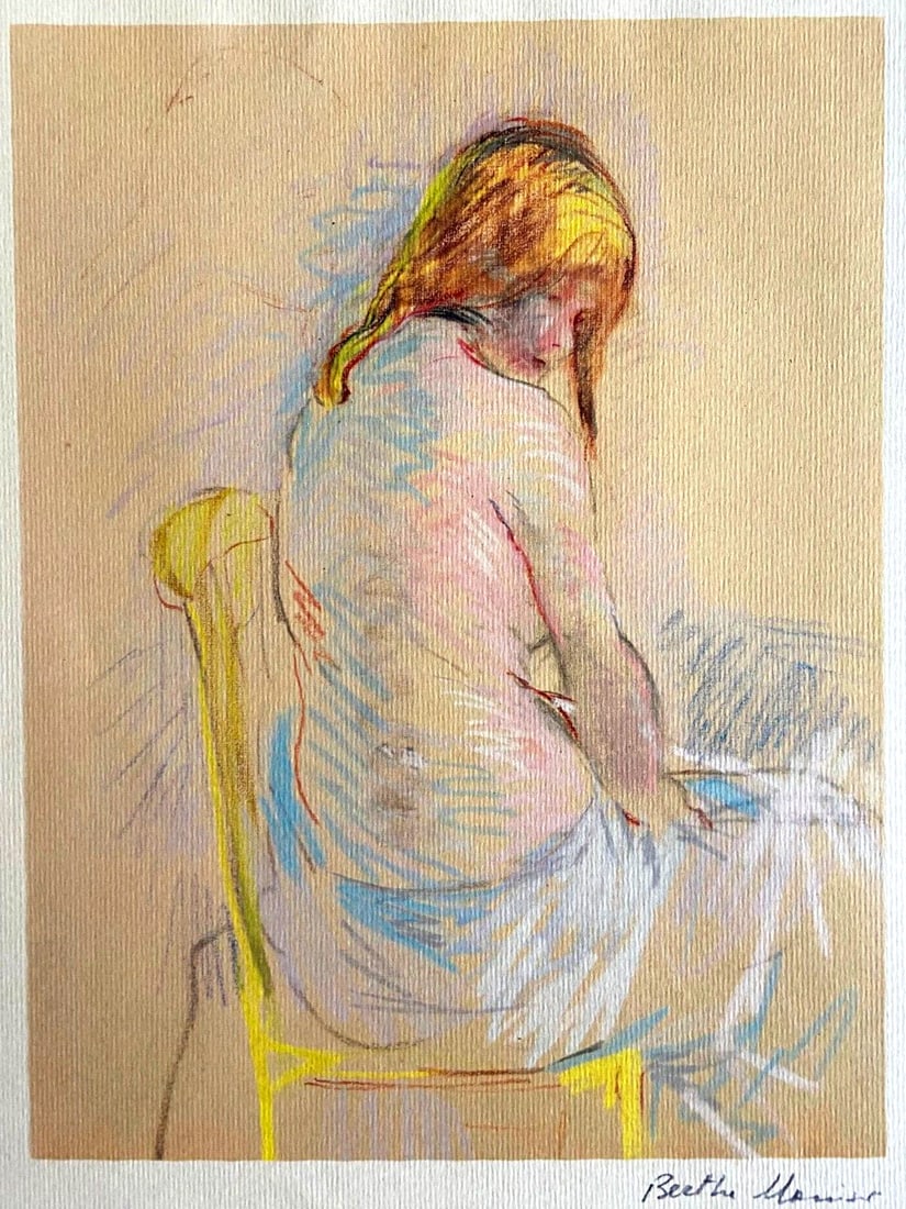 Lithograph Berthe Morisot: Lithograph Berthe Morisot A rare and exquisite lithograph by Berthe Morisot, one of the pioneering women artists of Impressionism, is up for grabs. Printed in 1927 by the Dru Gallery, this work showca