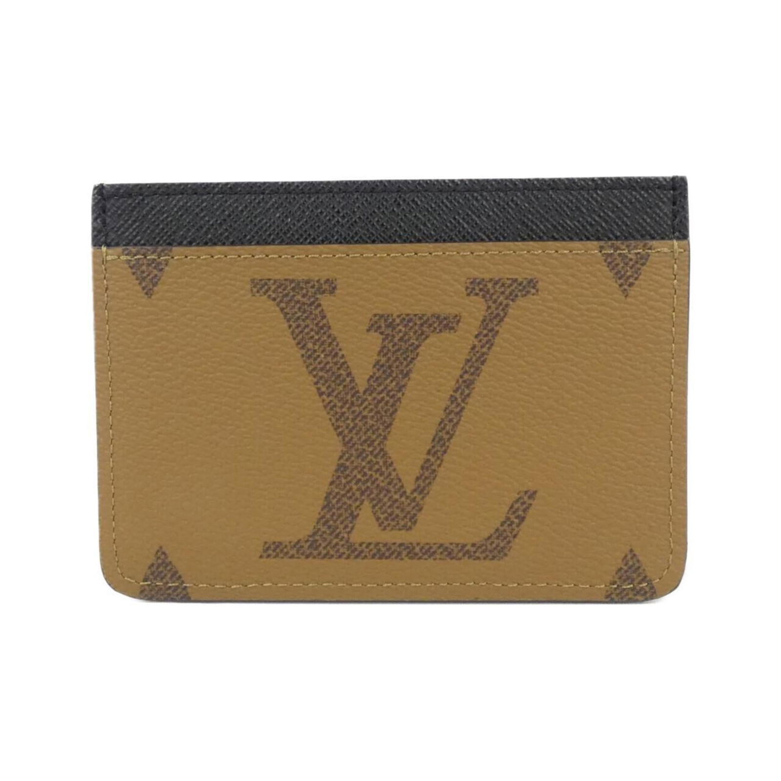 Louis Vuitton Coated Canvas Card Case: Louis Vuitton Coated Canvas Card Case A timeless piece from the iconic Louis Vuitton, this coated canvas card case exudes understated elegance with its classic design and premium materials. The subtle