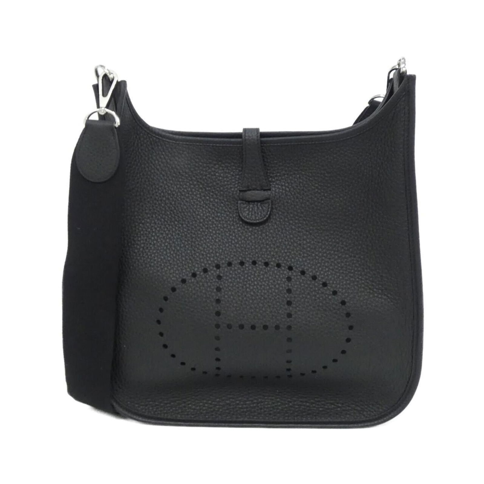 Hermes Taurillon Clemence Leather Shoulder Bag: Hermes Taurillon Clemence Leather Shoulder Bag Experience the timeless elegance of the iconic Hermes Taurillon Clemence Leather Shoulder Bag, crafted from rich and supple Taurillon Clemence leather in