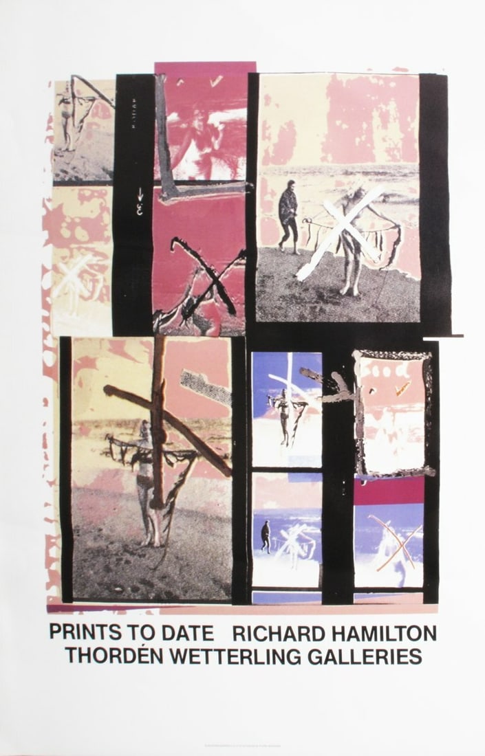 Richard Hamilton Thorden Wetterling Galleries 39.25" x 27.5" Pop Art Poster: Richard Hamilton Thorden Wetterling Galleries 39.25" x 27.5" Pop Art Poster Experience the iconic Pop Art style of Richard Hamilton in this striking 39.25" x 27.5" offset lithograph poster, featuring