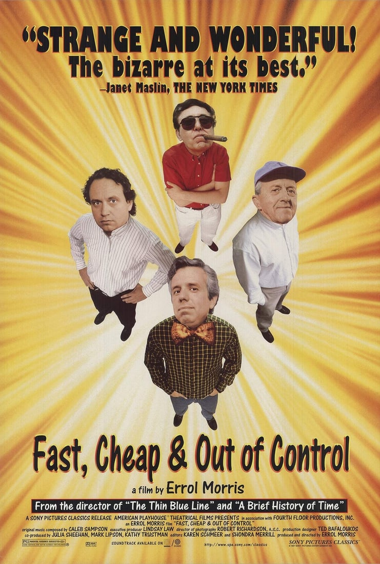 1997 ARTIST UNKNOWN Fast Cheap & Out of Control 40" x 27" Offset Lithograph: 1997 ARTIST UNKNOWN Fast Cheap & Out of Control 40" x 27" Offset Lithograph A rare and intriguing piece, the 1997 offset lithograph 'Fast, Cheap & Out of Control' presents a dynamic and enigmatic