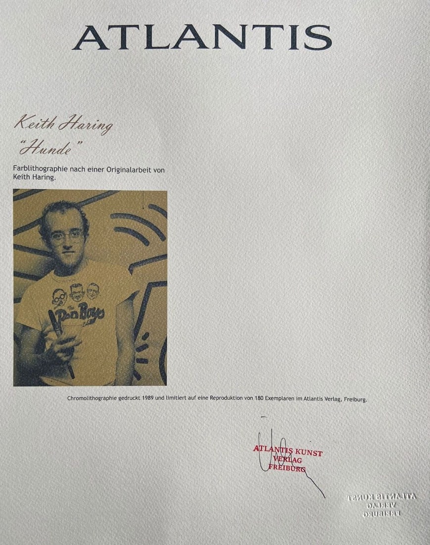 Keith Haring Lithograph, Stamped Numbered - 6