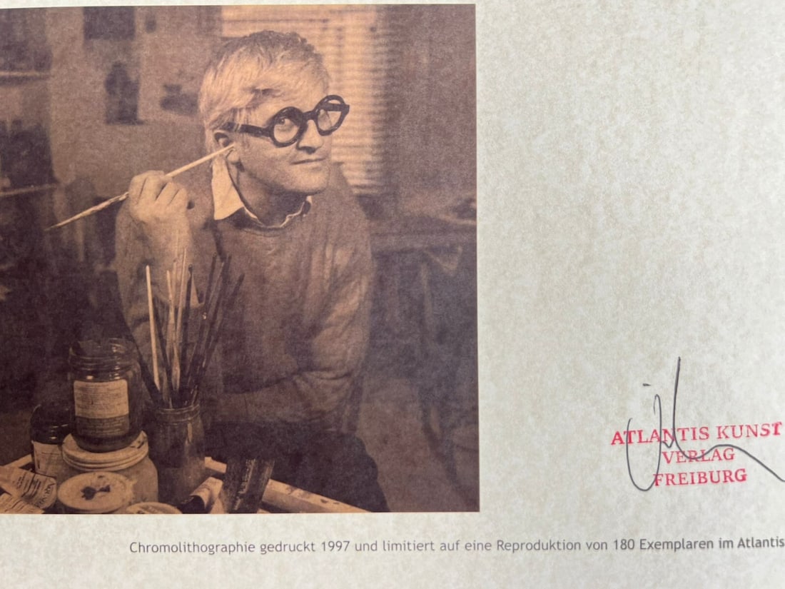 David Hockney Lithograph, Handmade, Op Numbered - 11