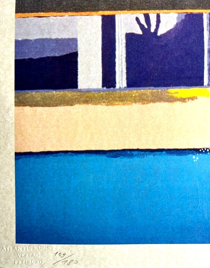 David Hockney Lithograph, Handmade, Op Numbered - 6