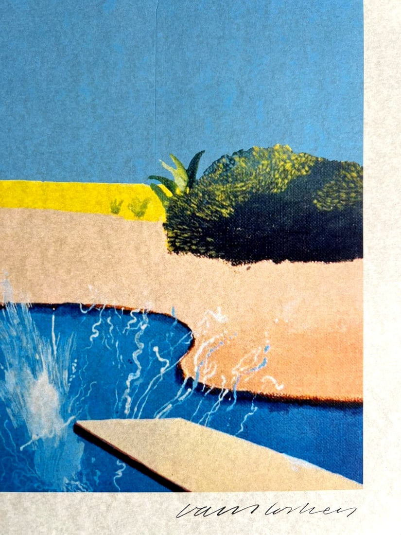 David Hockney Lithograph, Handmade, Op Numbered - 7