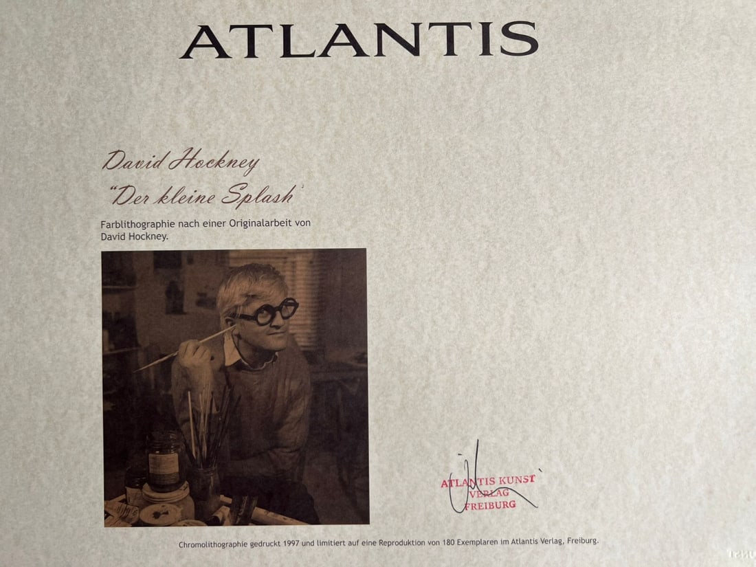 David Hockney Lithograph, Handmade, Op Numbered - 8