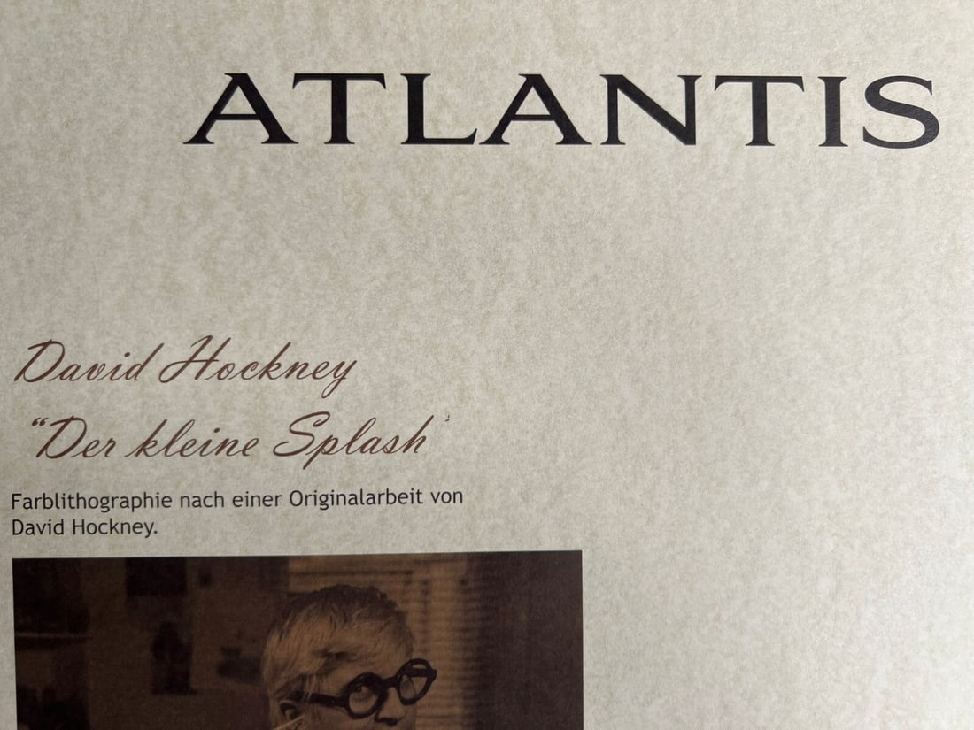 David Hockney Lithograph, Handmade, Op Numbered - 9