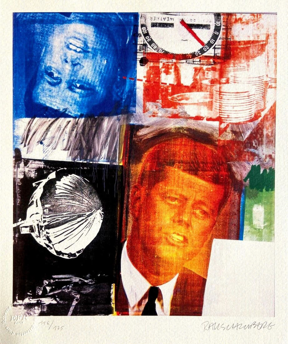 Rare! Robert Rauschenberg Lithograph 175Ex. Stamped Numbered: Rare! Robert Rauschenberg Lithograph 175Ex. Stamped Numbered A rare opportunity to own a piece of modern art history, this 1991 lithograph by Robert Rauschenberg is a standout example of the artist's