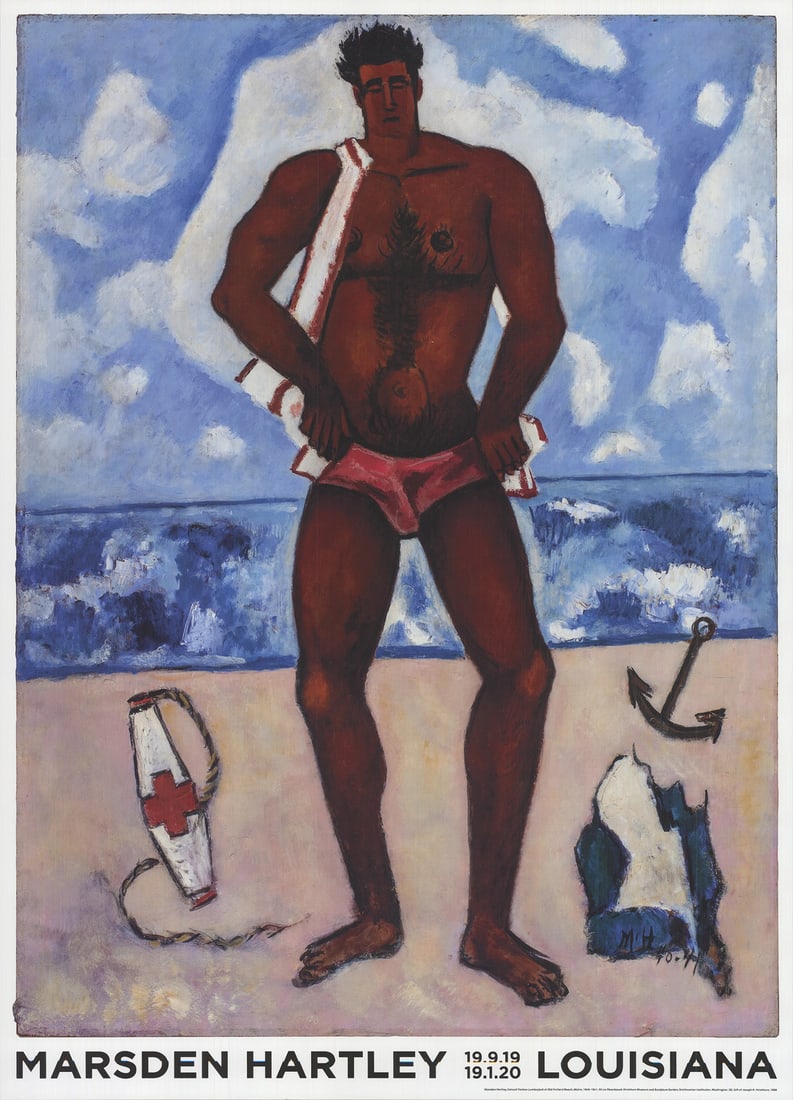 Marsden Hartley Canuck Yankee Lumberjack at Old Orchard Beach, Maine (40.25" x 29"): Marsden Hartley Canuck Yankee Lumberjack at Old Orchard Beach, Maine (40.25" x 29") Experience the charming world of Marsden Hartley's Canuck Yankee Lumberjack at Old Orchard Beach, Maine, a
