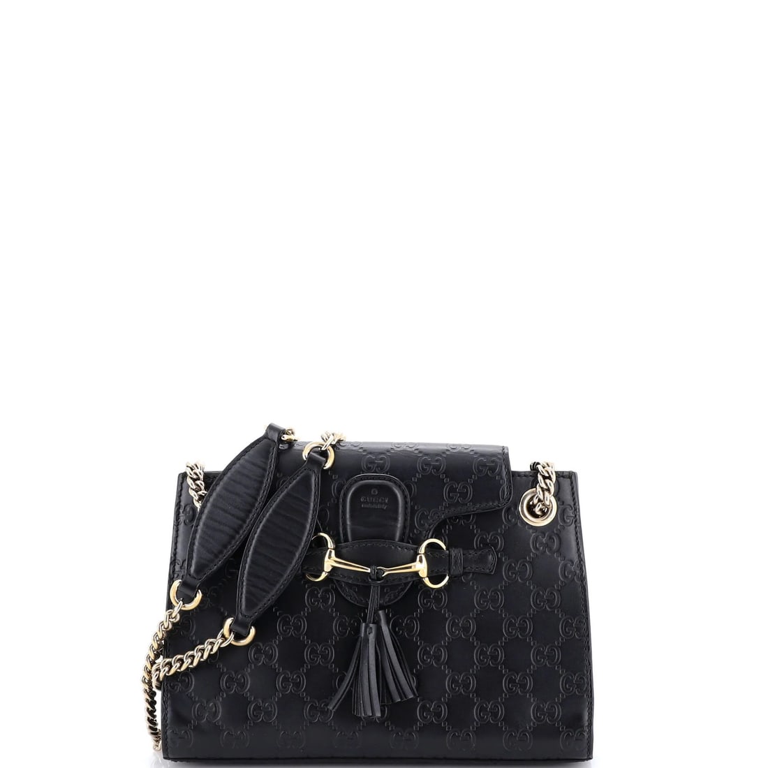 Gucci Emily Chain Flap Small Guccissima Leather Bag: Gucci Emily Chain Flap Small Guccissima Leather Bag The Gucci Emily Chain Flap Small Guccissima Leather Bag is a timeless and sophisticated accessory that exudes luxury. With its sleek black exterior,