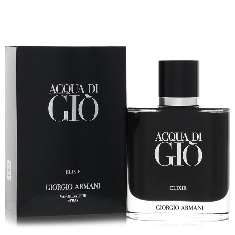 Giorgio Armani Acqua Di Gio Elixir Cologne Spray: Giorgio Armani Acqua Di Gio Elixir Cologne Spray Experience the timeless elegance of Giorgio Armani's Acqua Di Gio Elixir, a sophisticated cologne for men that exudes refinement and sophistication.