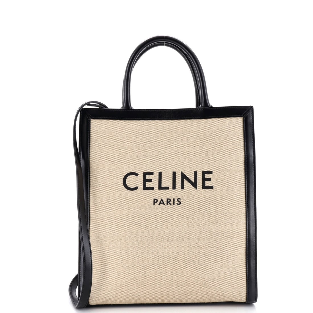 Small Celine Vertical Cabas Tote Canvas with Leather (1 of 5)